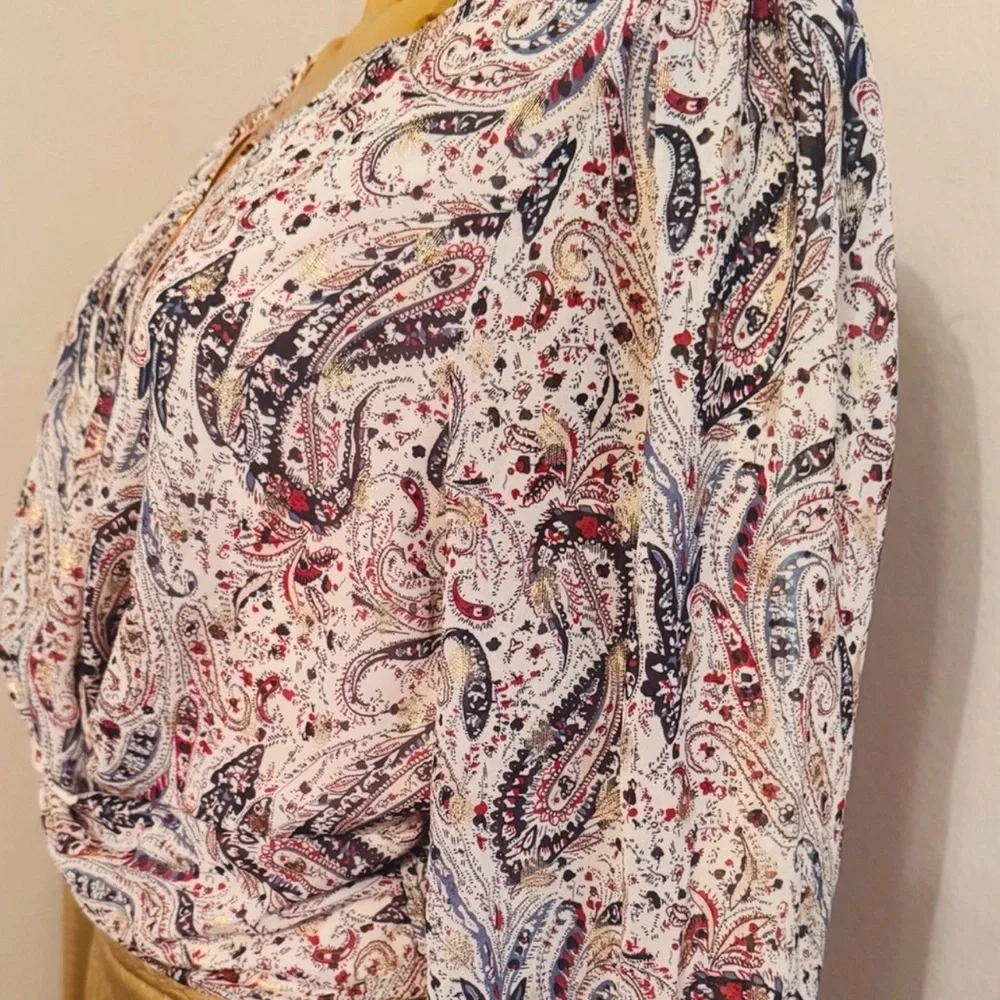 Fashion Nova Gold Flecks in Your Edges Crop Top, Paisley, XLarge, NWT - Picture 16 of 16